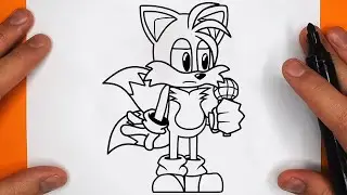 COMO DIBUJAR A TAILS EXE | Friday Night Funkin (FNF) - paso a paso, fácil y rápido