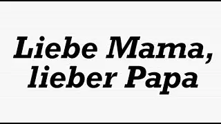 Liebe Mama, lieber Papa | Gedicht von Isabella Kynto