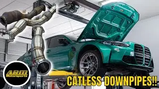 BMW G80 M3 Catless Downpipe Install – Pure Exhaust Sound on Stock Setup | ARM Motorsports