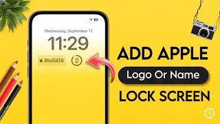 How to add Apple logo or Name On iphone lock screen
