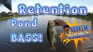 Catching nice fish in a Retention Pond . Bass Fishing!
