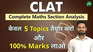 CLAT Exam Maths/Quant Section Analysis | 5 Topics to Focus