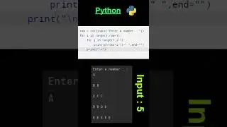 Pyramid Pattern Python #python