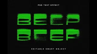 Neon Green Grunge Text Effect Mockup Download