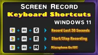 How to Use Screen Record Button (keyboard shortcut key) on Laptop PC Windows 11