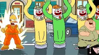 LG618 MUGEN Request: SpongeBob and Lincoln Loud vs Homer Simpson and Peter Griffin