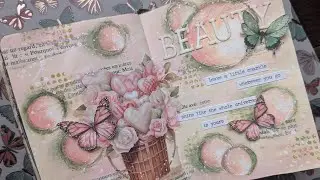 Pink art journal page 
