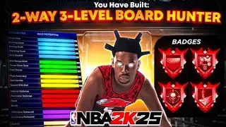 The Best Center Build on NBA 2K25 2 Way 3 Level Board Hunter