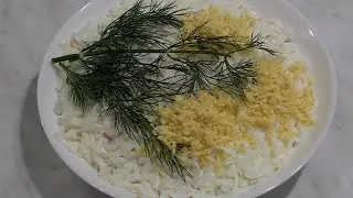 САЛАТ  "Мимоза". Простой и быстрый рецепт. Кулинарный Клуб
