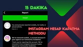 İNSTAGRAM HESAP KAPATMA METHODU , BAŞKASININ HESABI NASIL KAPATILIR ✅🚫