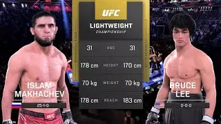 UFC 5 first gameplay between bruce Lee vs Islam MAKHACHEV