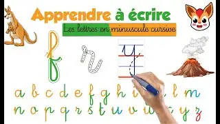 Apprendre à écrire les lettres de l'alphabet en minuscule cursive (