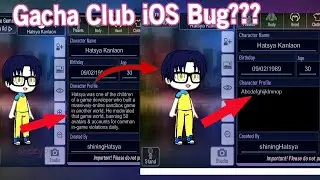Gacha Club iOS Character Profile Bug!