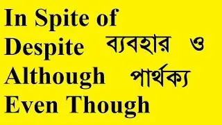 Uses of In spite of Despite Although Even Though (Easy)