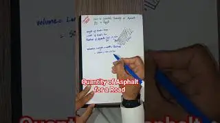Quantity of Asphalt for a Road  #civilengineering #shorts #shortsvideo #foryou