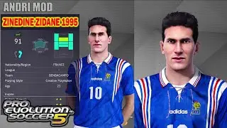 PES 2021 - FREE DOWNLOAD FACE YOUNG ZINEDINE ZIDANE 1995