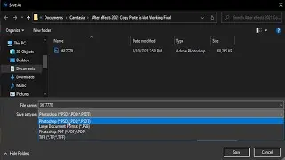 Photoshop 2021 Can't Save JPG, PNG, GIF