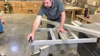 Setting up our Felder K 700 s crosscut fence for angles