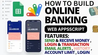 How to create online Banking web app script using google sheet database | B1