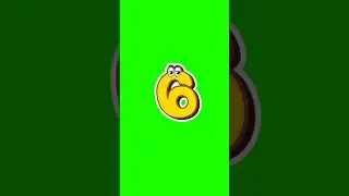 Count numbers from 1-10 Funny 3d effect text with sound #12 #shorts #short #animation #greenscreen