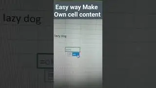 make your own cell content in excel.#excel #microsoftexcel #msexcel #exceltips #exceltipsandtricks