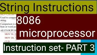 String instructions| 8086 microprocessor| instruction set| PART-3| Malayalam