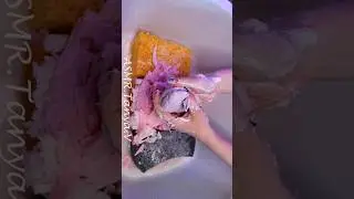 ASMR Mushy Sponge Squeezing #mushysoap #soakedsoap  #spongesqueezing