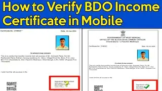BDO income certificate signature verification in mobile|income certificate signature verification