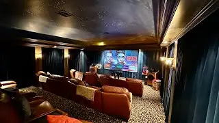 HUGE Home Theater w/ SONY 6000 Projector and Screen Innovations
