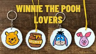 Mini Kütük Boyama | Ahşap Kütük Anahtarlık |  Wooden Log Keychain | Winnie the Pooh DIY