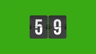 Free Split Flap / Flipboard display countdown timer green screen