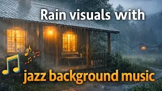 AI Relaxing Rain Visuals with Smooth Jazz Background Music for Sleep, Study & Stress Relief