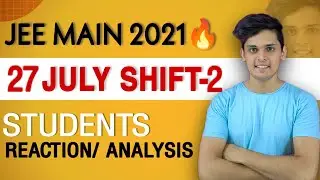 ⚠️Jee main 27july shift 2| Students reaction| 😭Hardest paper?