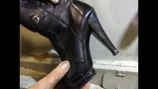 How to easily and simply put a heel cap on a thin women's stiletto heel at home