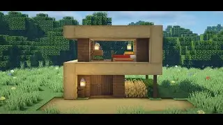 ⚒️ Minecraft : Küçük Bir Survival Ahşap Modern Evi Nasıl İnşa Edilir / Çok Kolay