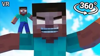 360° VR - Herobrine Funny Horror Minecraft Animation