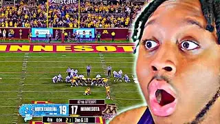 THE KICKER CHOKED!! North Carolina Tar Heels vs. Minnesota Golden Gophers Highlights