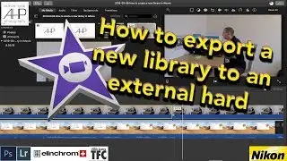 How to export a new library to an external hard drive in iMovie