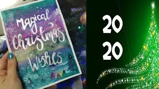 Magical Christmas Wishes / DIY Christmas Card Idea / Watercolor Ink