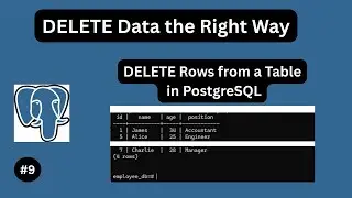 How to delete a record from a Table in PostgreSQL - PostgreSQL Tutorial #9
