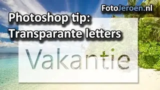 Transparante letters in een kader (Photoshop)