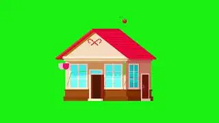 Green Screen-Sweet shop. Abstract green background, animation. Chroma Key.