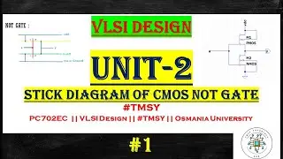 Stick Diagram of CMOS NOT GATE || CMOS Inverter || #inverter #cmos #gate #tmsy #vlsi #vlsidesign