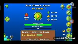 Прохождение уровня в Geometry Dash (Fun Dance Drop)