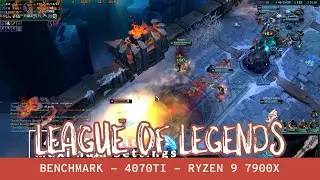 League of Legends - Benchmark - RTX 4070 TI - Ryzen 9 7900x - Limited and Unlimited Frames