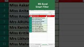 MS Excel Smart Filter Trick 