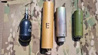 Сравнение дымовых гранат РДГ-М, РДГ-Б, РДГ-П и НСП.