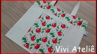 Ecobag com Algodão Cru | Ecobag que Vira Carteira | Passo a Passo | Vivi Ateliê