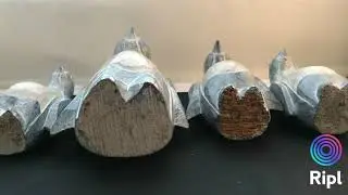 Handcrafted Wood Penguin Family Set of 4 pcs