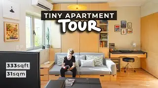 Tiny Apartment TOUR - I custom-built EVERYTHING for maximum storage efficiency